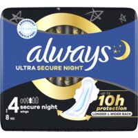 Een afbeelding van Always Ultra secure night wings maandverband