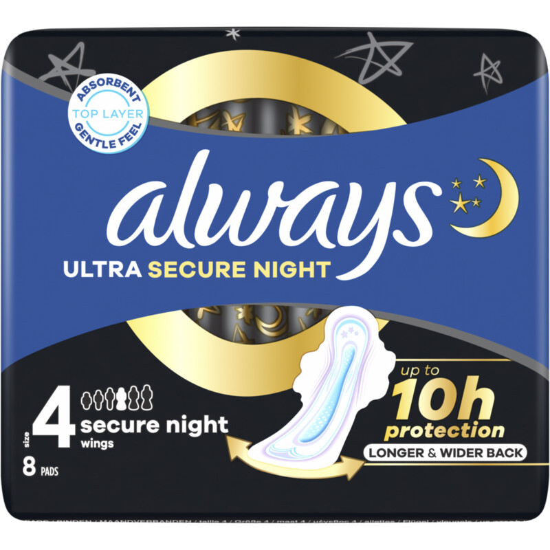 Een afbeelding van Always Ultra secure night wings maandverband