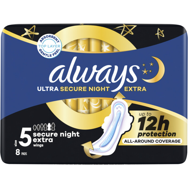 Een afbeelding van Always Ultra secure night extra wings