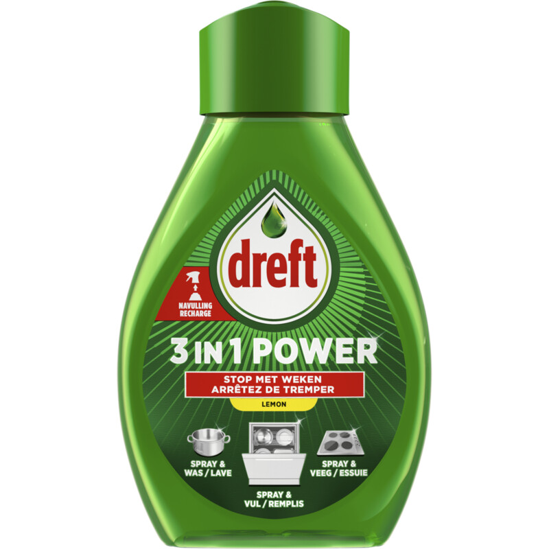 Een afbeelding van Dreft 3 in 1 power lemon navulling