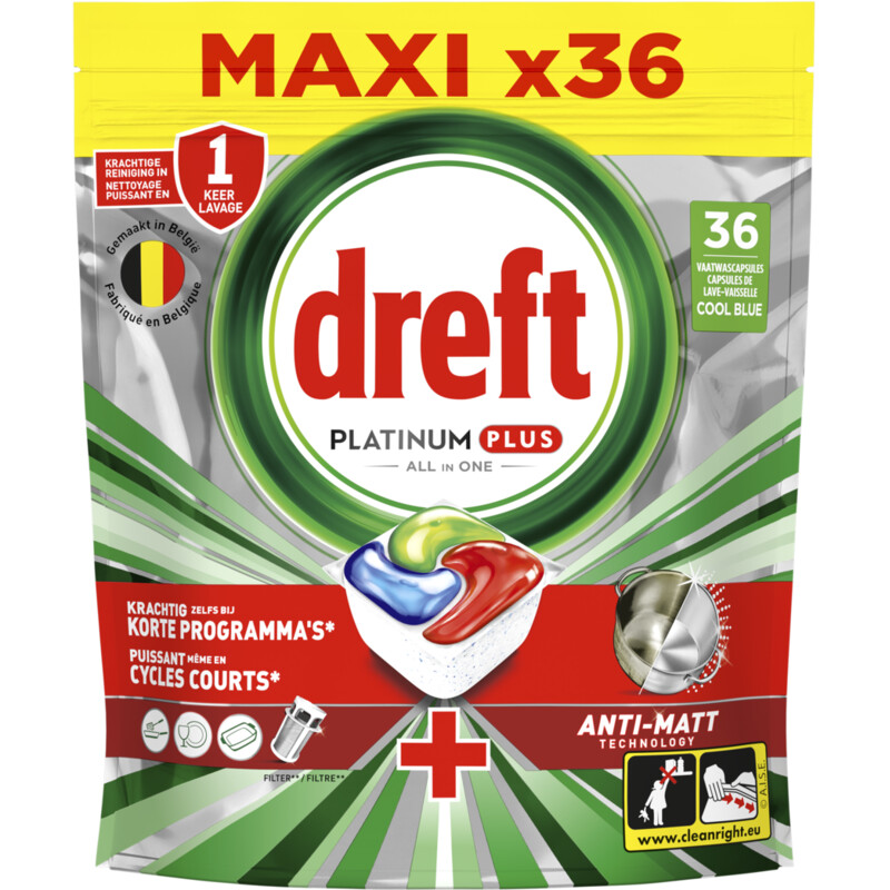 Een afbeelding van Dreft Platinum plus vaatwastabletten original
