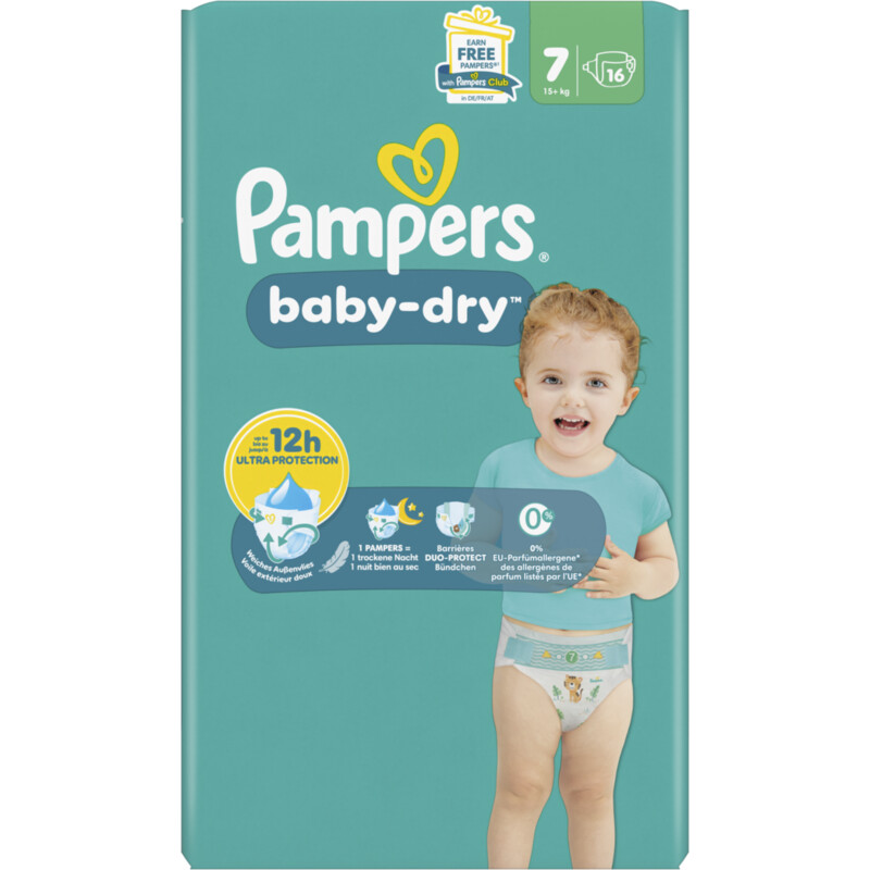 Een afbeelding van Pampers Baby dry luiers maat 7
