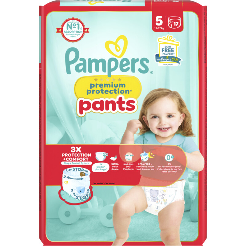 Een afbeelding van Pampers Premium protection pants luierbroekje m5