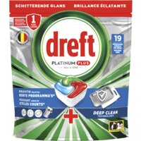 Een afbeelding van Dreft Platinum plus deep clean vaatwascapsules