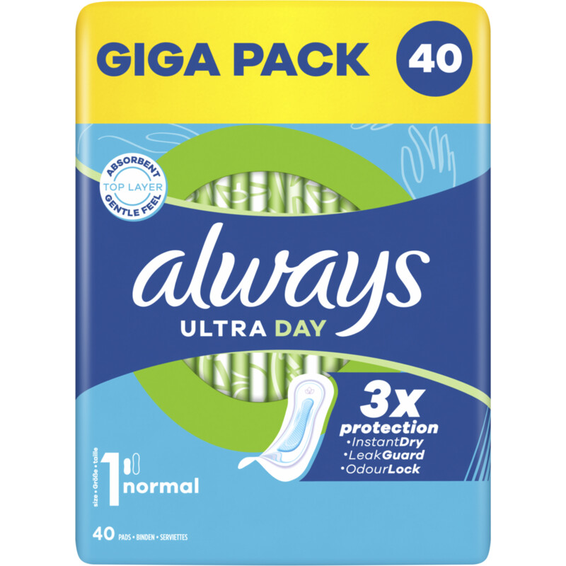 Een afbeelding van Always Ultra day normal maandverband giga pack