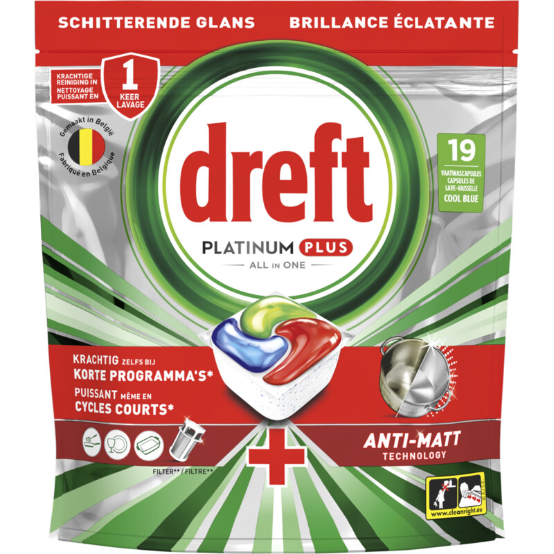 Een afbeelding van Dreft Platinum plus vaatwastabletten bel