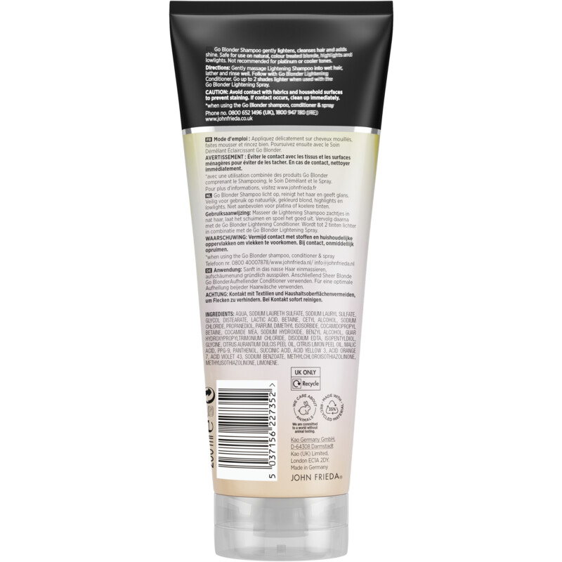 Een afbeelding van John Frieda Go blonder lightening shampoo