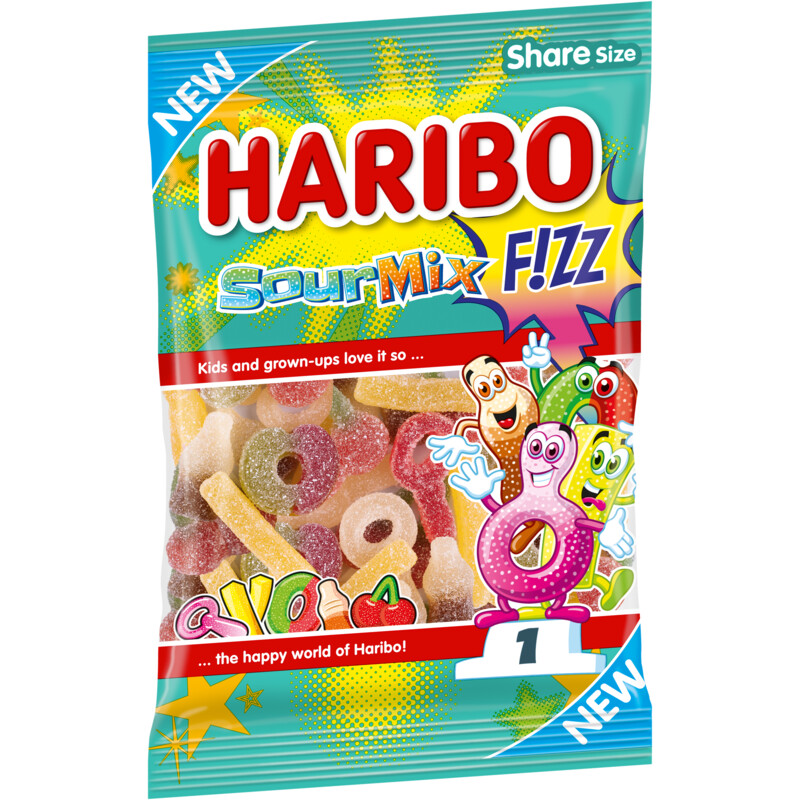 Een afbeelding van Haribo Sour mix f!zz zuur