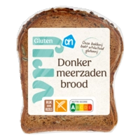 AH Glutenvrij Brood donker meerzaden half