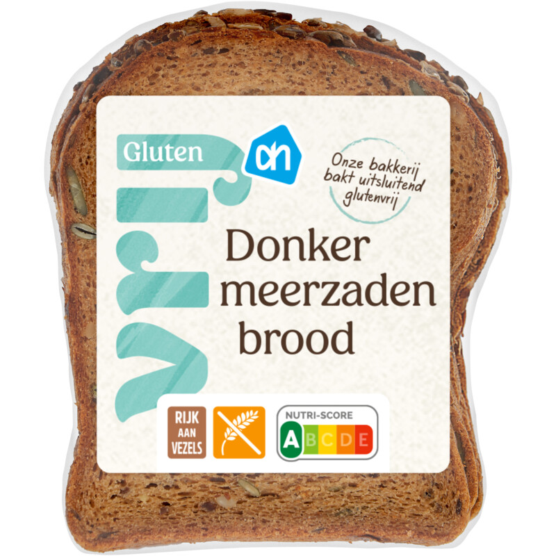Een afbeelding van AH Glutenvrij Brood donker meerzaden half