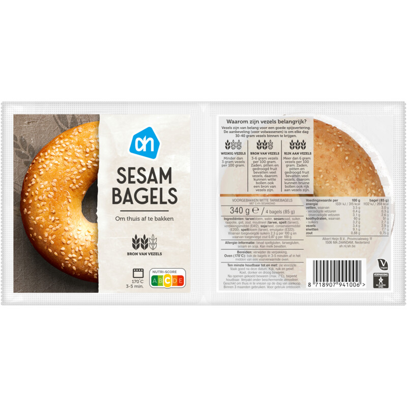 Een afbeelding van AH Sesam bagels