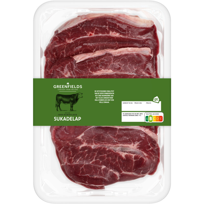 Een afbeelding van AH Greenfields Runder sukadelappen