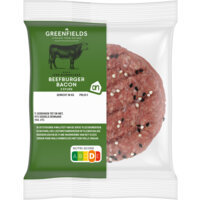 Een afbeelding van AH Greenfields Beefburger bacon 2 stuks