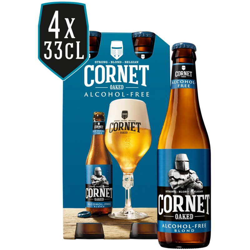 Een afbeelding van Cornet Oaked blond alcohol-free 4-pack