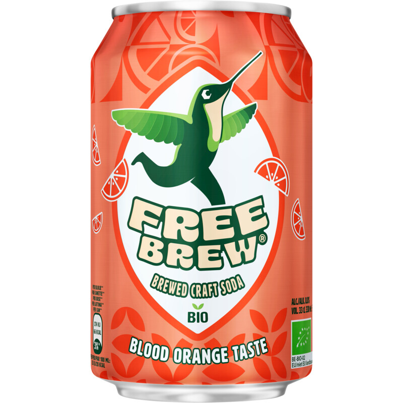 Een afbeelding van FreeBrew Brewed craft soda organic blood orange