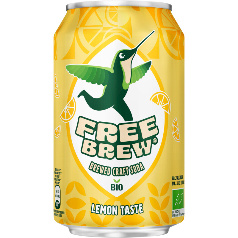 Een afbeelding van FreeBrew Brewed craft soda organic lemon