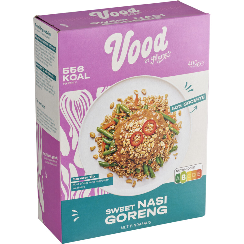 Een afbeelding van Vood No chicken saté nasi goreng