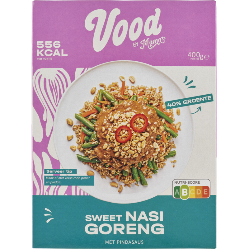 Een afbeelding van Vood No chicken saté nasi goreng