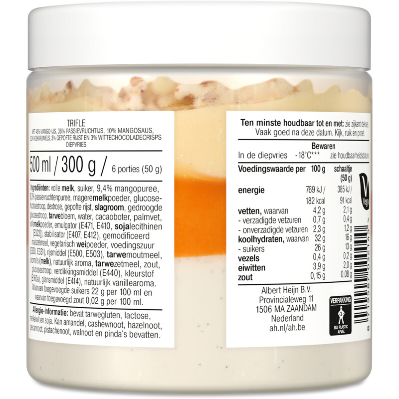 Een afbeelding van AH IJs trifle mango passievrucht