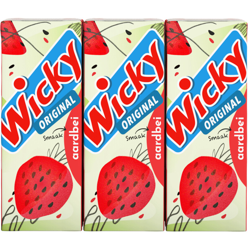Een afbeelding van Wicky Aardbei 6-pack