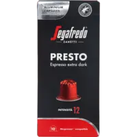 Segafredo Presto espresso extra dark capsules