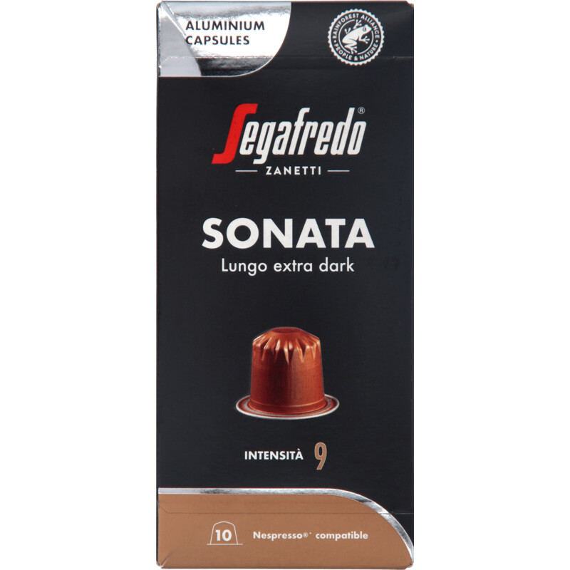 Een afbeelding van Segafredo Sonata lungo extra dark capsules