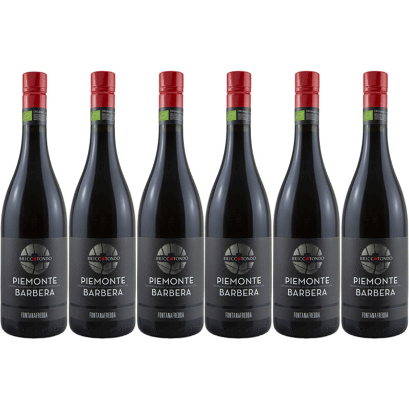 Een afbeelding van Fontanafredda Briccotondo barbera organic wine 6 fles