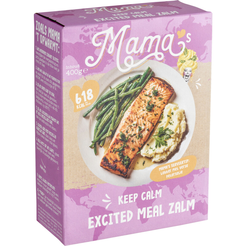 Een afbeelding van Mama's Excited meal zalm
