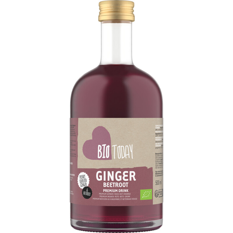 Een afbeelding van BioToday Premium gember-rode biet drankje