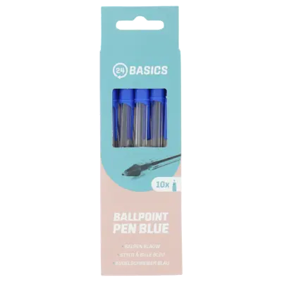 pdp-image-24Basics Balpen met dop blauw 10-pack