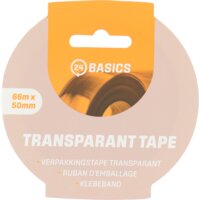 Een afbeelding van 24Basics Verpakkingstape transparant 66mx50mm