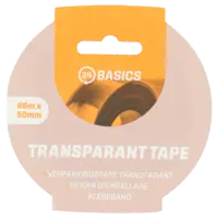 24Basics Verpakkingstape transparant 66mx50mm