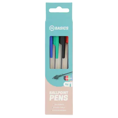 pdp-image-24Basics Balpen met dop kleuren 4-pack
