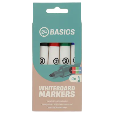 24Basics Whiteboardmarker 4 kleuren
