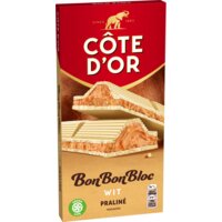 Een afbeelding van Côte d'Or BonBonBloc chocoladereep praliné wit