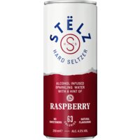 Een afbeelding van Stëlz Hard seltzer raspberry