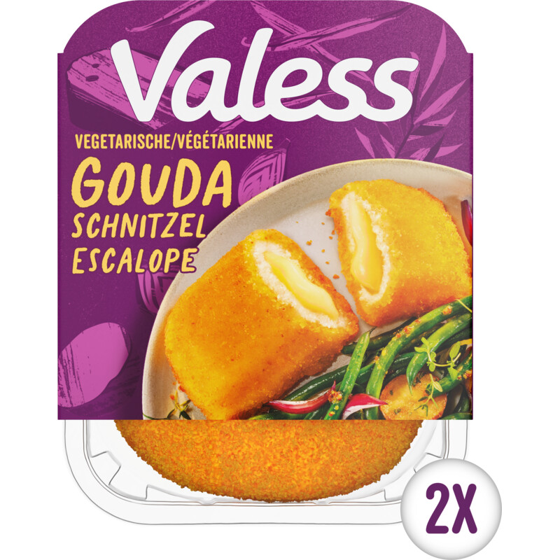 Een afbeelding van Valess Vegetarische Gouda schnitzel