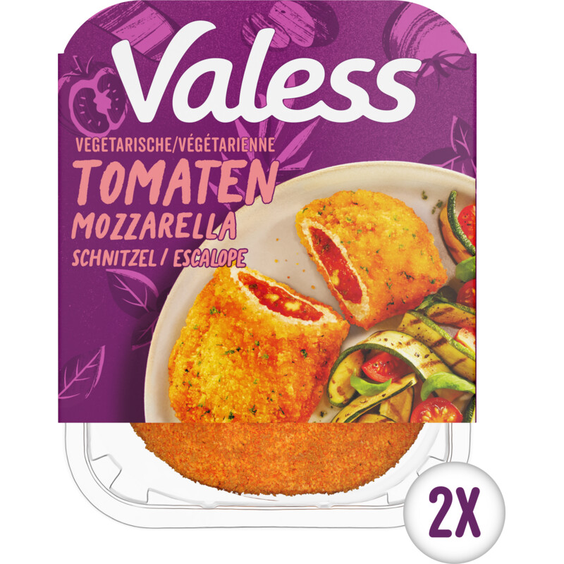 Een afbeelding van Valess Vegetarische tomaat mozzarella schnitzel