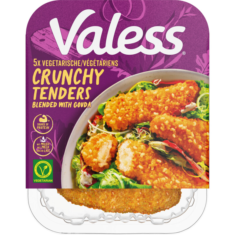 Een afbeelding van Valess Vegetarische crunchy tenders Gouda