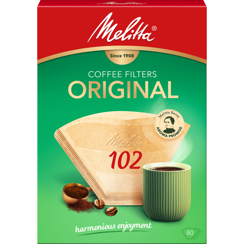 Een afbeelding van Melitta Original koffiefilters 102 bruin