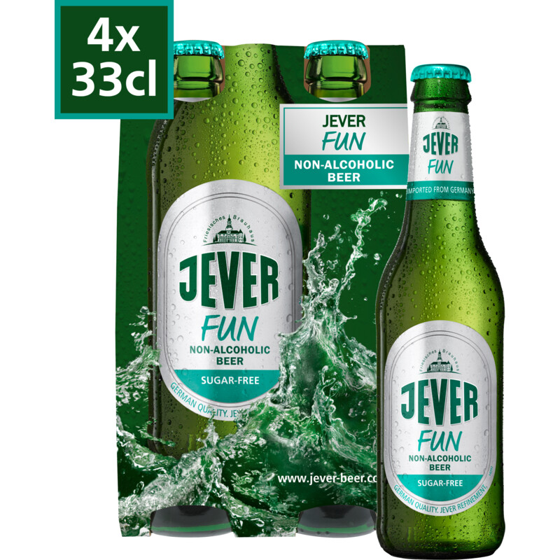 Een afbeelding van Jever Fun non-alcoholic beer 4-pack