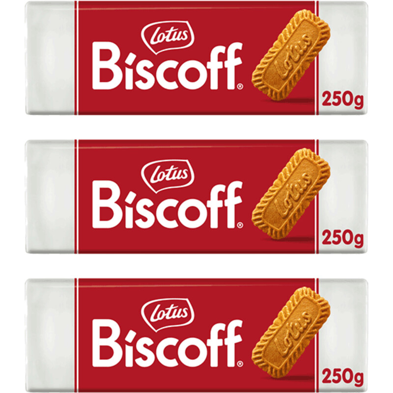 Een afbeelding van Lotus Biscoff Speculoos koek 3-pack