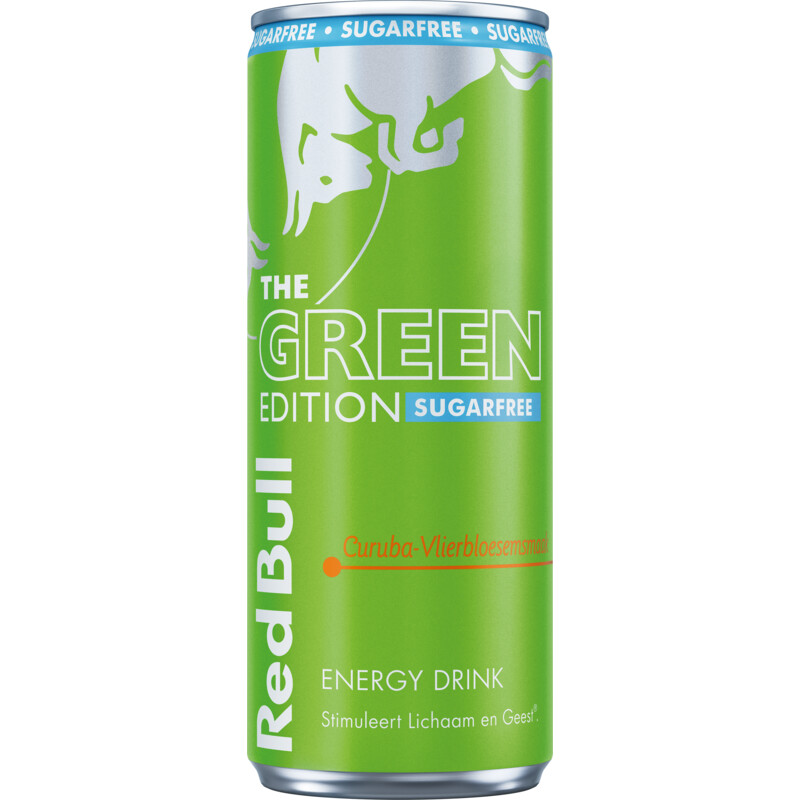 Een afbeelding van Red Bull Green edition sugarfree curuba