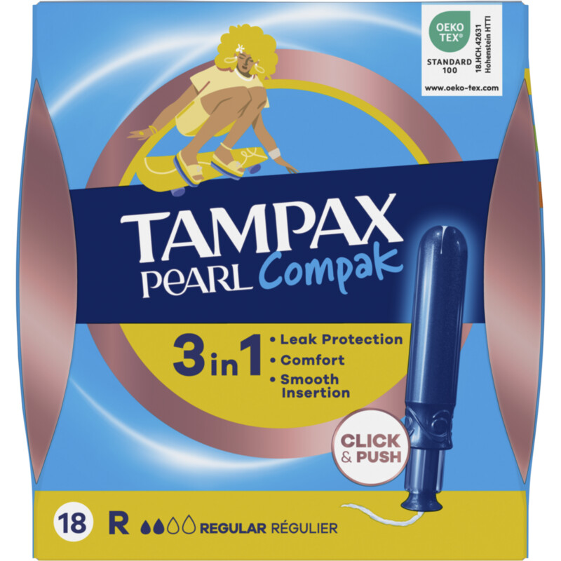 Een afbeelding van Tampax Tampons compak pearl regular