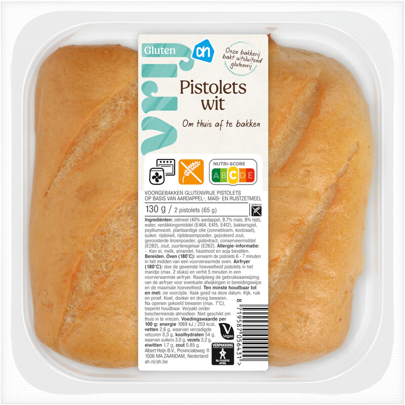 Een afbeelding van AH Glutenvrij Pistolets wit