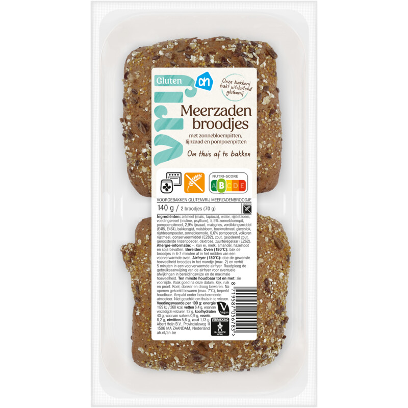 Een afbeelding van AH Glutenvrij Meerzaden broodjes