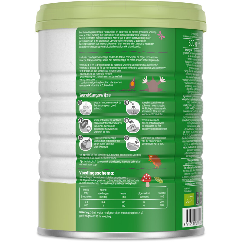 Een afbeelding van AH Biologisch Opvolgmelk standaard 2