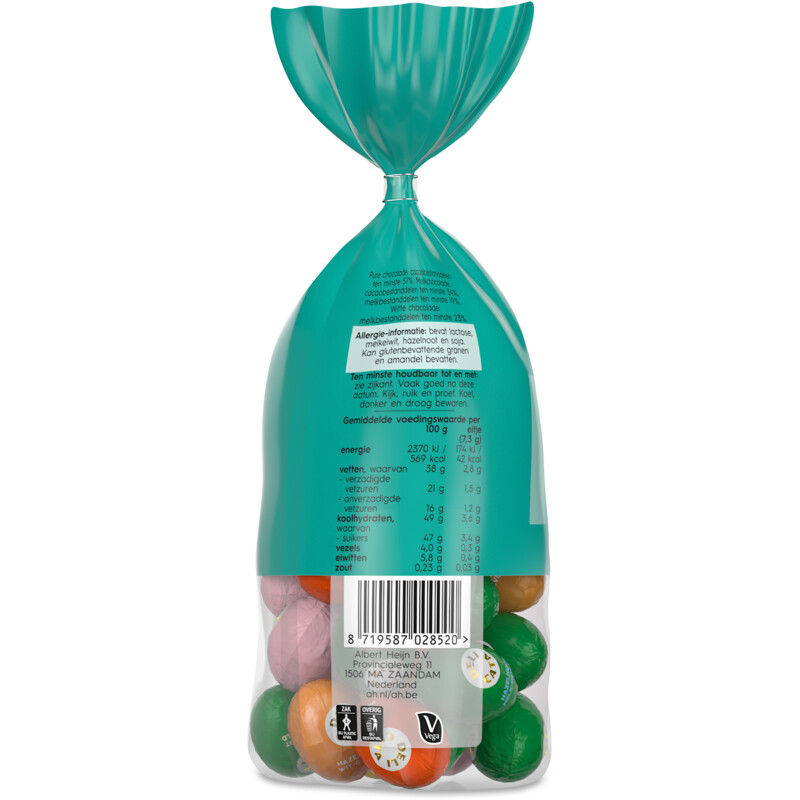 Een afbeelding van Delicata Paaseitjes mix gevuld melk, puur, wit