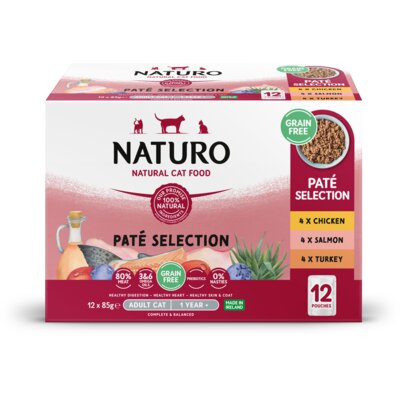 pdp-image-Naturo Pate selection chicken, salmon, turkey