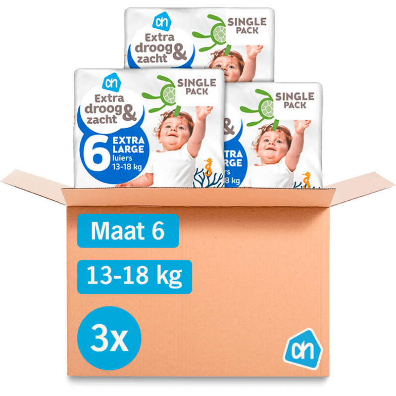 Een afbeelding van AH EDEZ open luiers maat 6 3-pack